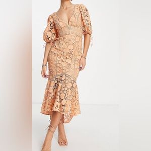 Peach Lace Asos Dress